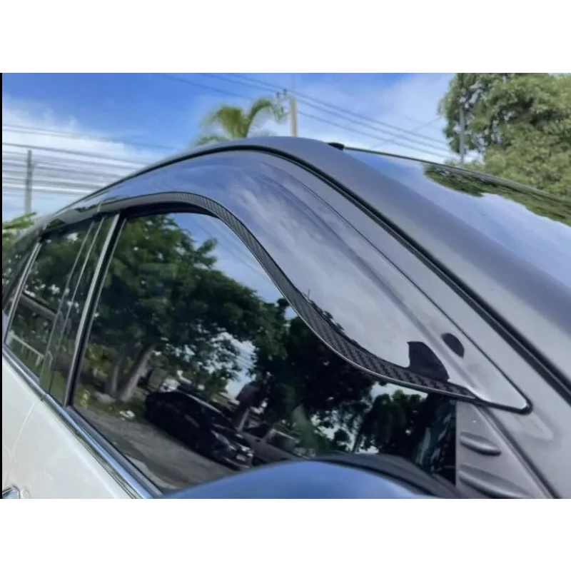 Injection Wind Deflectors Black Rain 3mm GR Window Visor 4x4 Accessories For Toyota Hilux 2015-2023 Double Cabs