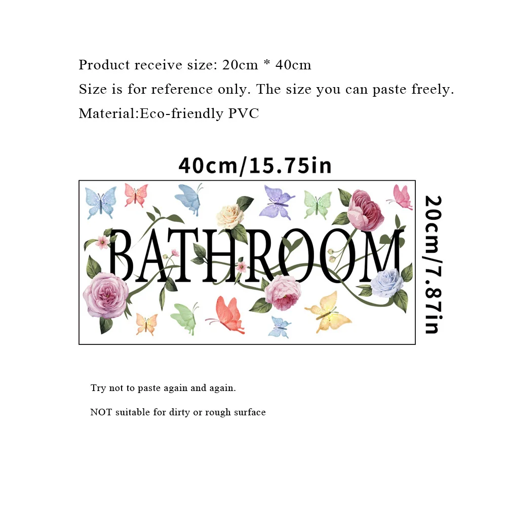 Creative Flower Rattan Bathroom Wall Sticker Bath Room Door Glass Decor Decals Home Decoration Self Adhesive Beautify Mural