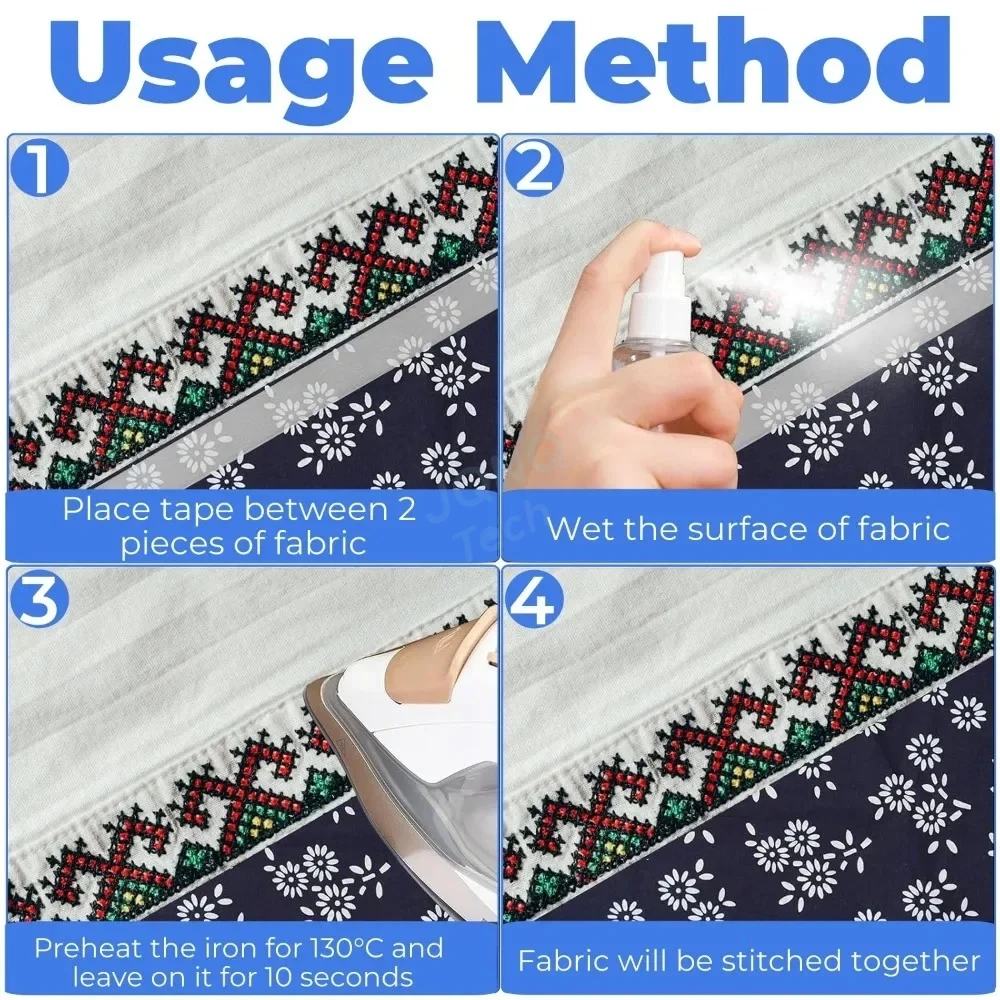 Self Adhesive Pants Hem Tape Iron DIY Jean Clothes Length Shorten for Hats Clothes Hot Melt Double-Sided Tape Sewing Tool image 6