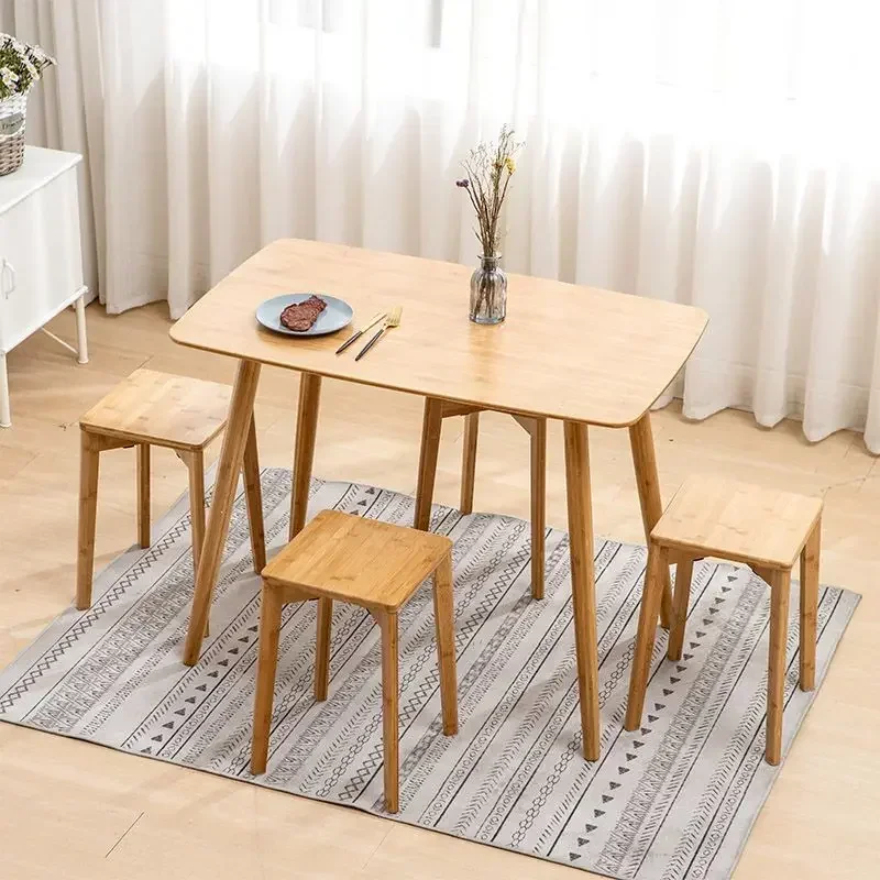 Nordic Small Coffee Table High Side Table Ins Bamboo Tables 100 Cm Dining Tables Modern Simple Small Living Room Furniture Mesa