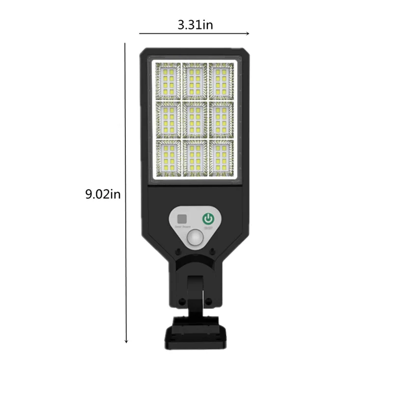 AF90-2PCS Lampada da parete solare a LED per esterni Luci solari Sensore di movimento Luce ad energia solare 3 modalità per giardino esterno