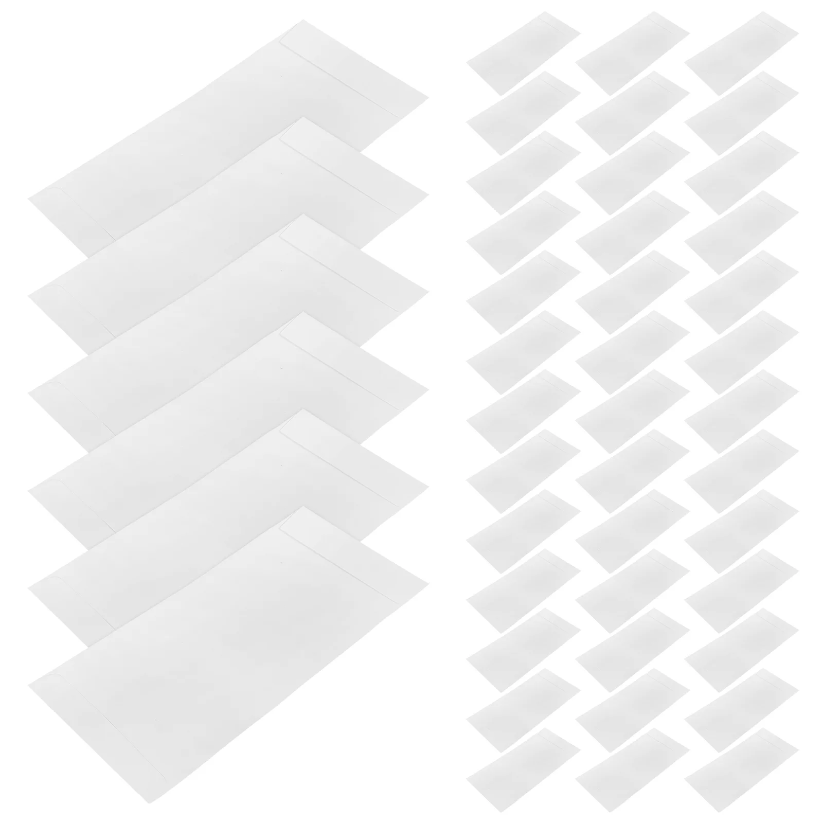 

120 Pcs Envelopes Cash Business Card Printable Blank White Copy Paper Adhesive Sticker