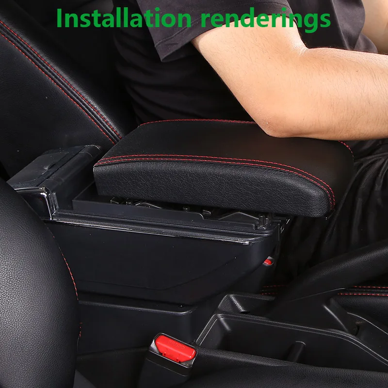 For Skoda RAPID Armrest Box Retrofit Car Accessories For Volkswagen VW Polo 2020 2021 Car Armrest Interior details Storage Box