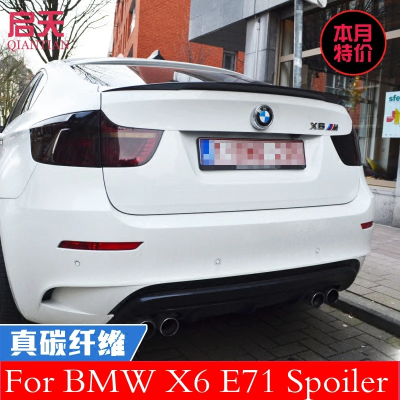 Per BMW X6 E71 Spoiler Spoiler in fibra di carbonio per X6 2008 2009 2010 2011 2012 2013 Spoiler posteriore ad ala del bagagliaio