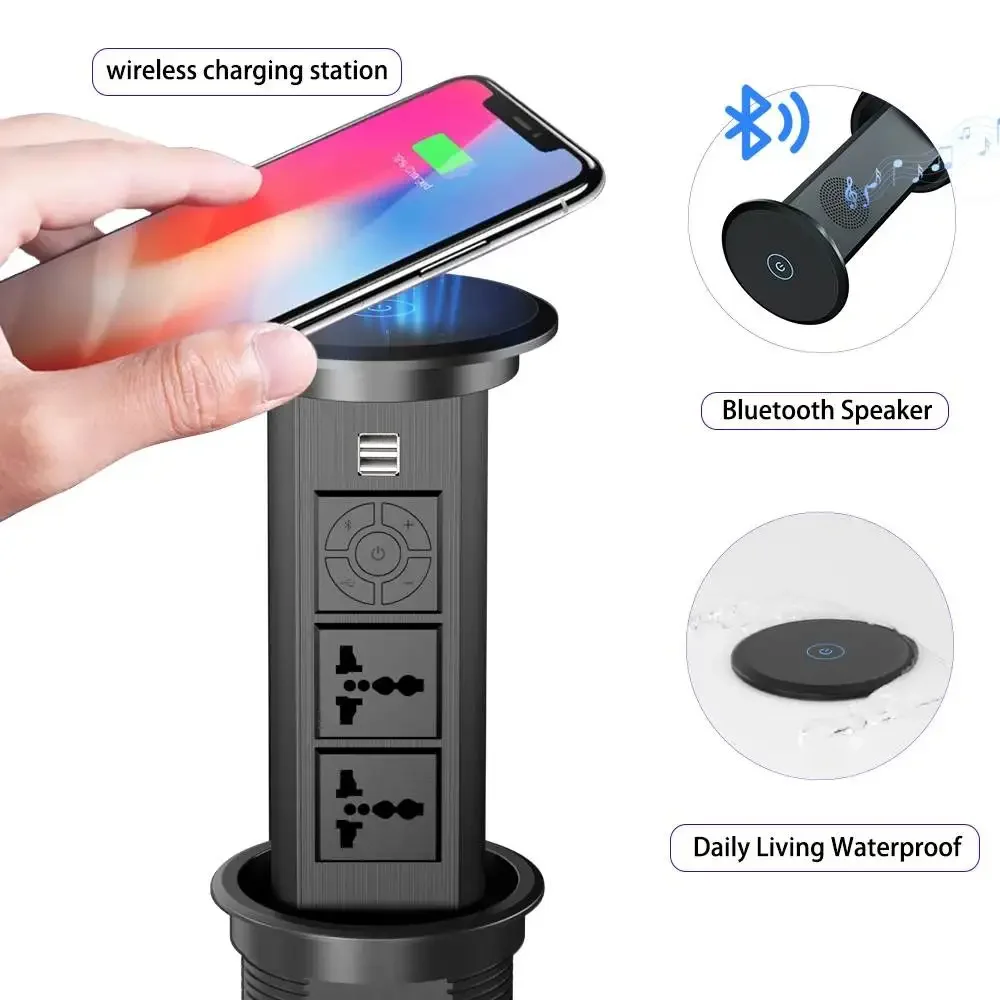 Smart Motorized Pop Up Socket Universal Power Plug Kitchen Cabinets Ready To Assemble Pop Up Socket Electrical Supplies