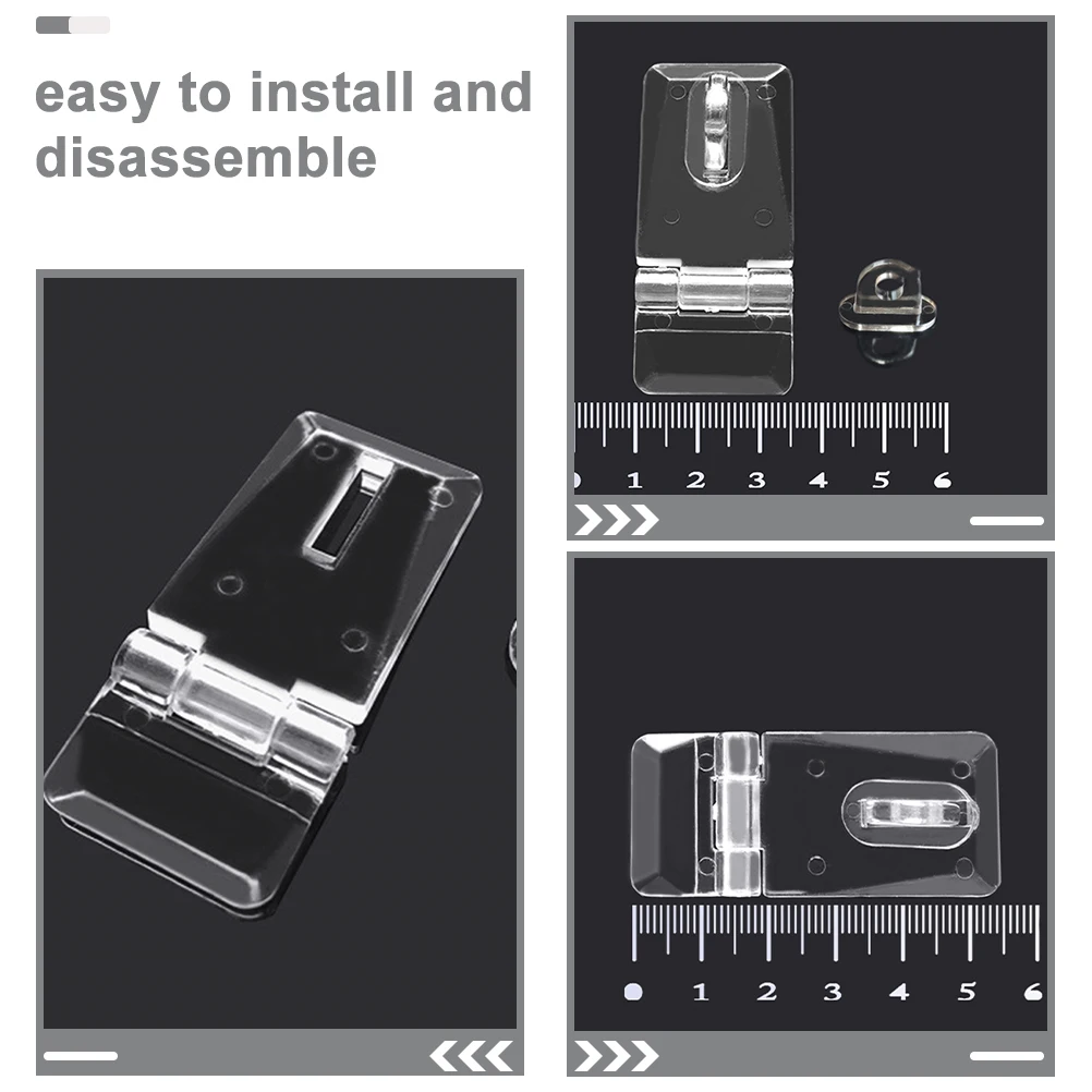 

12 set Lock Bag Accessories Clear Hasp Latch Buckle Jewelry Box Cabinet Small Buckle Hardware Sturdy Material Long Use