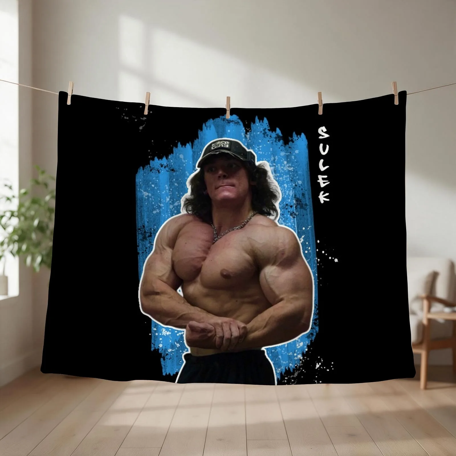 Sam Sulek Aesthetic Motivation Throw Blanket
