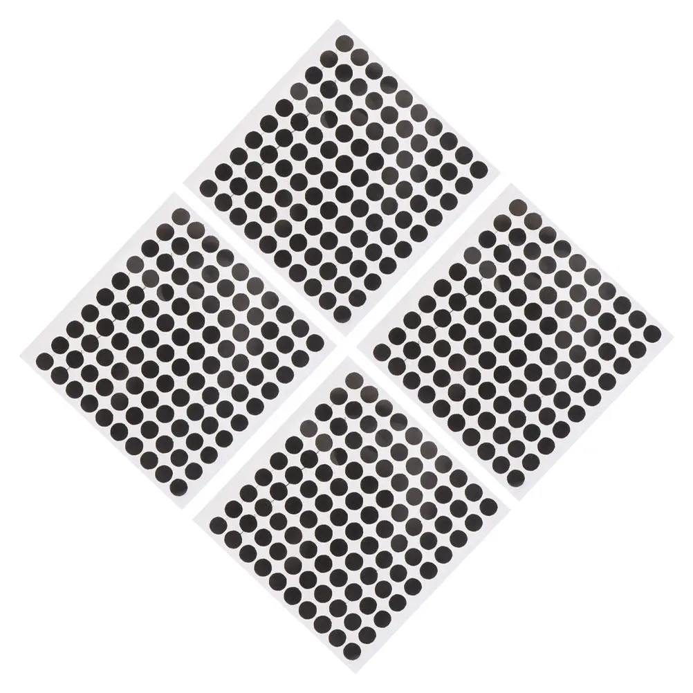 

4 Sheets American Style Black Round Dot Patches for Pool Table Felt Repair Smooth Playing Surface Billiard Position Markers