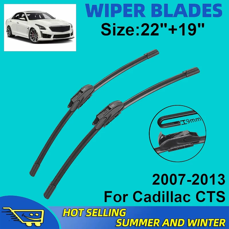 

2PCS Wiper Blades Set Kit For Cadillac CTS 2007-2013 2008 2009 2010 2011 Front Windshield Brushes Windscreen Window Accessories