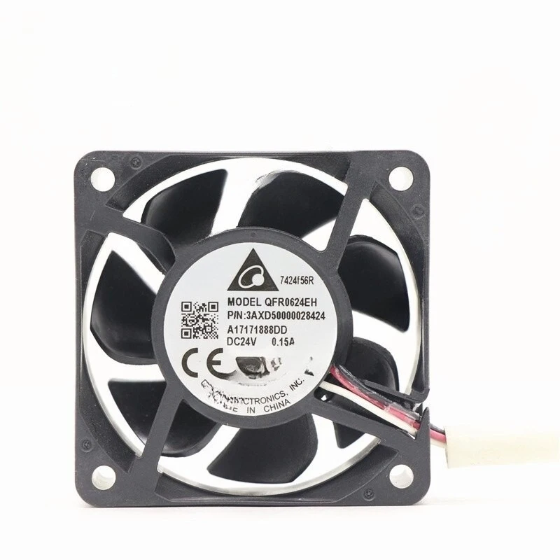 

Вентилятор охлаждения HTS DELTA QFR0624EH, DC 24V 0.15A, 60*60*25MM, 3AXD50000028424, для инвертора, 1 шт.