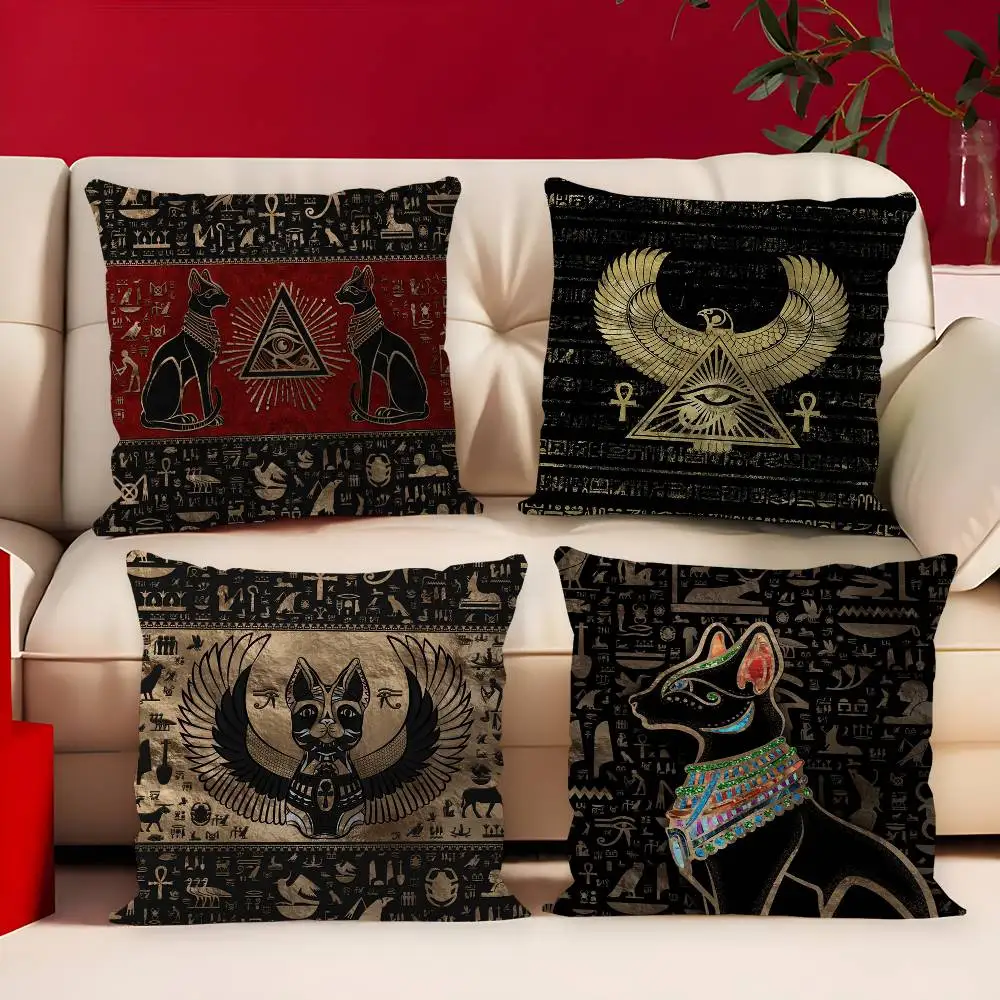 Cartoon Ancient Egyptian Personalized Pillow Cover Kids Bedroom Wild Party Decor Pillowcase kid Birthday shower Gift