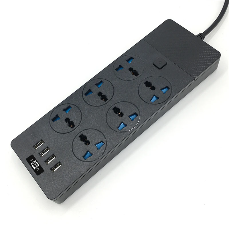 Imagem -06 - Xkl Power Strip com Interruptor Tomadas Elétricas ue Eua uk Plug Tomada Universal Porta de Carregamento Usb 2m 3000w Estender a Fonte de Alimentação