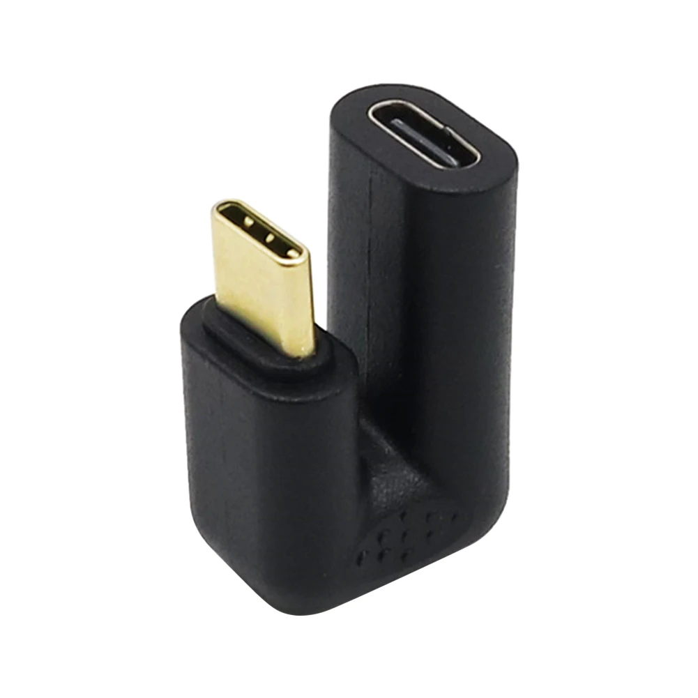Adaptador portátil em forma de U para laptop, preto, Universal, macho para fêmea transmissão, estável, tipo C, USB 3.1, celular profissional