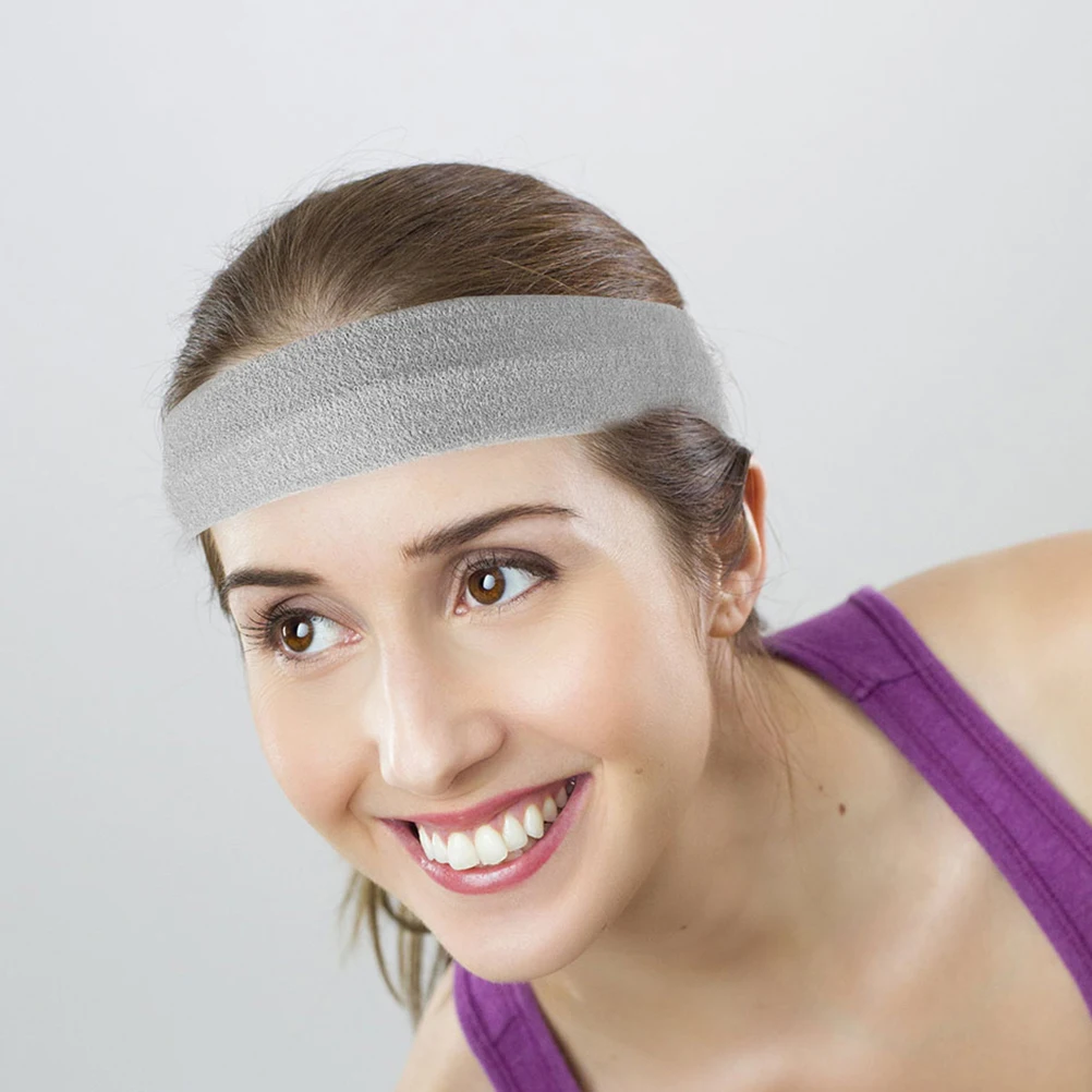 

2Pcs Comfortable Stretchy Athletic Headband Set Breathable Sweatbands for Sports Activities
