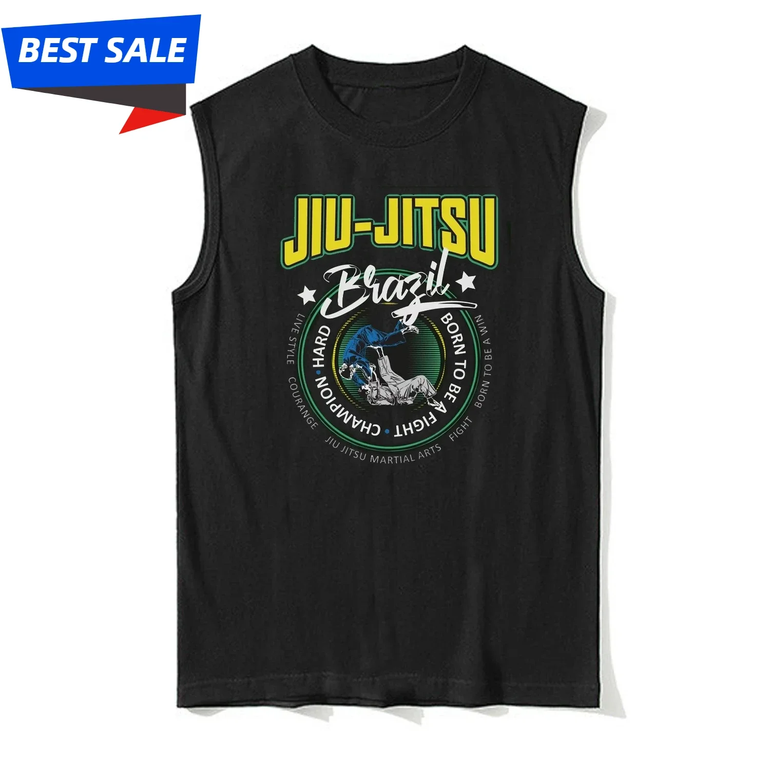 Brazilian Jiu Jitsu MMA Judo Martial Arts Tank Top 100% Cotton O-Neck Summer Casual Mens Vests Sleeveless T-shirt Streetwear