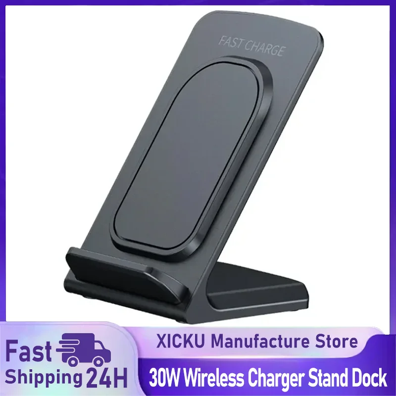 

Держатель беспроводного зарядного устройства для настольного телефона, подставка для iPhone 17, 16, 15, 14, 13, 12 Pro Max, Samsung S25 S24, станция быстрой зарядки Xiaomi