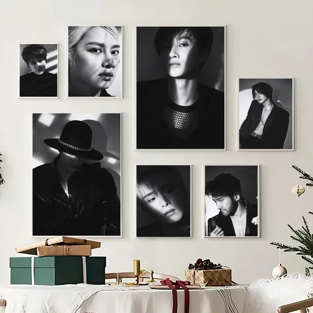 1PC Kpop Korean Boy Group Super Junior Print Poster Paper Waterproof HD Sticker Bedroom Entrance Home Living Room Bar Wall Decor