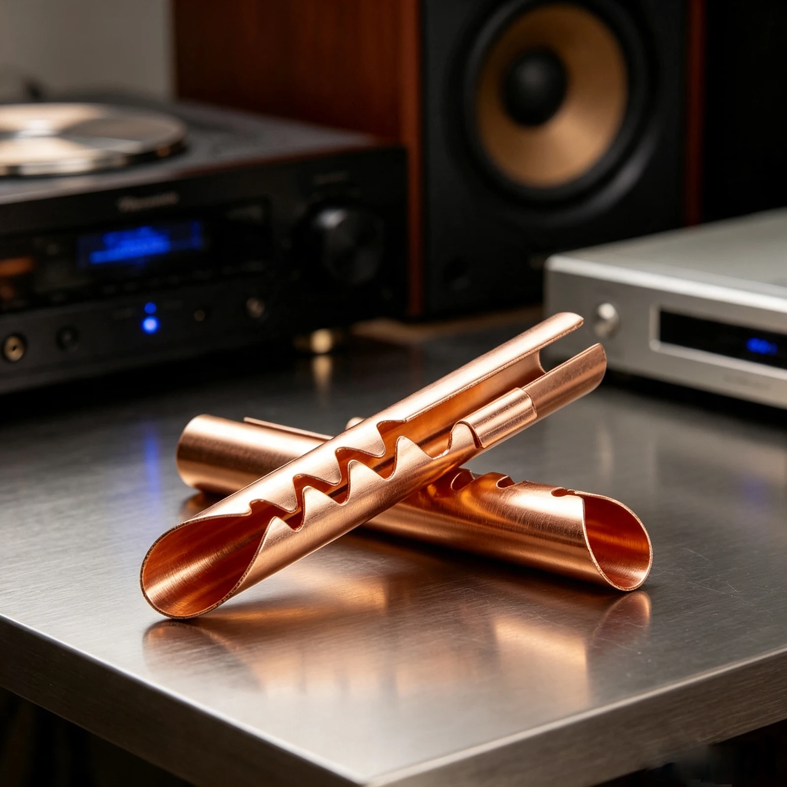 High Quality BA1422 Pure Copper Plated BFA Z-Type 4mm Banana Plug for DIY HiFi Audio Speaker Cable