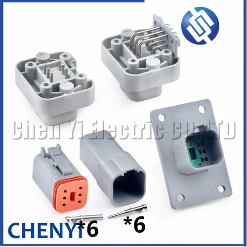 Conector impermeable automotriz de 6 pines enchufe de arnés de cables DT06-6S DT04-6P DT04-6P-L012 DT15-6P DT13-6P para la serie Deutsch DT