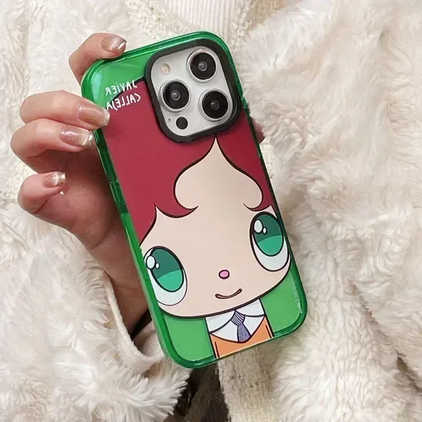 2.0 Version Acrylic Upgrade Border Cartoon Boy Phone Case Cover for IPhone 11 12 13 14 15 16 Pro Max Case