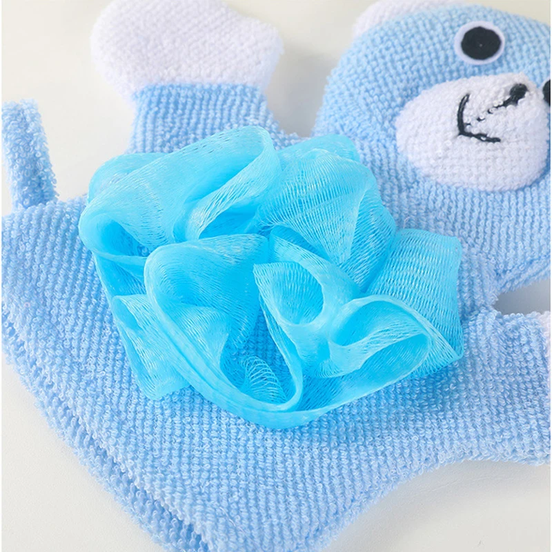 Brosses de bain de dessin animé pour bébé, serviettes de lavage de douche, tissu doux, absorption d\'eau, style animaux mignons, accessoires de soins