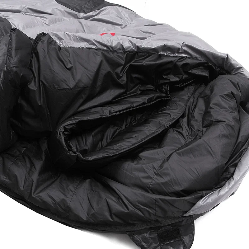 JUNGLE KING CY660 4 estaciones 3 tipos de espesor Camping viaje plumón de pato blanco relleno de plumas cálido momia sacos de dormir