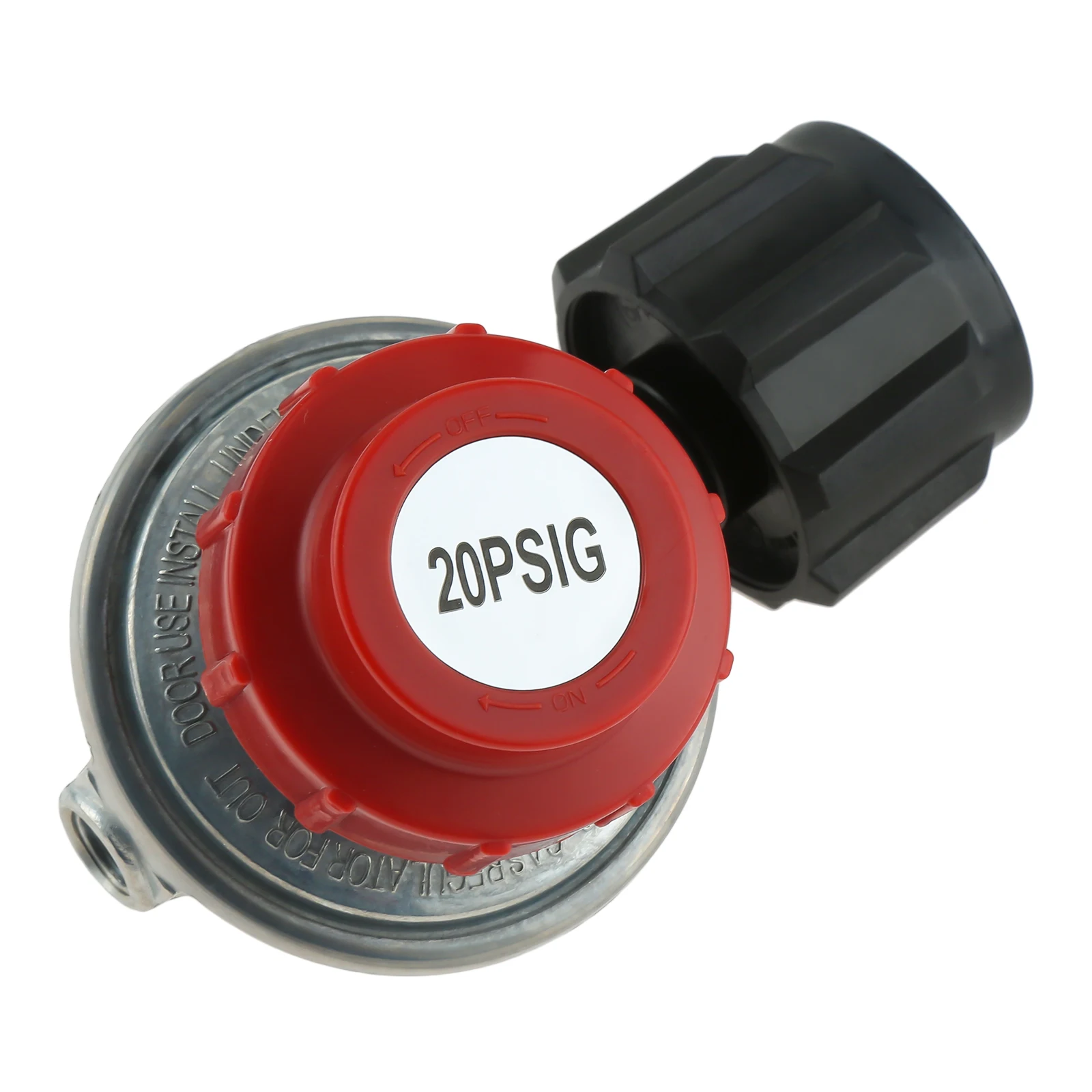 0-20Psi QCC1 High Pressure Adjustable Propane Regulator Valve 5/16"&1/4" Hose Barb Connector 1/4" NPT & 3/8" Flare Male Fitting