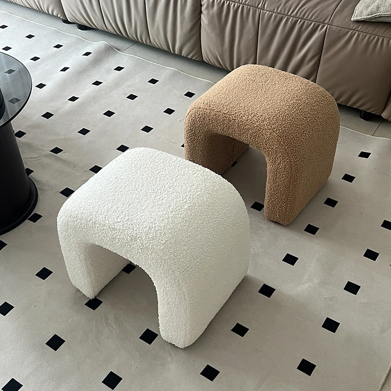 

Nordic Furniture,Creative Lamb Plush Stool,Change Shoe Stool,Footstool,Living Room Tea Table Stool,Leisure Chair,Mobile Seat