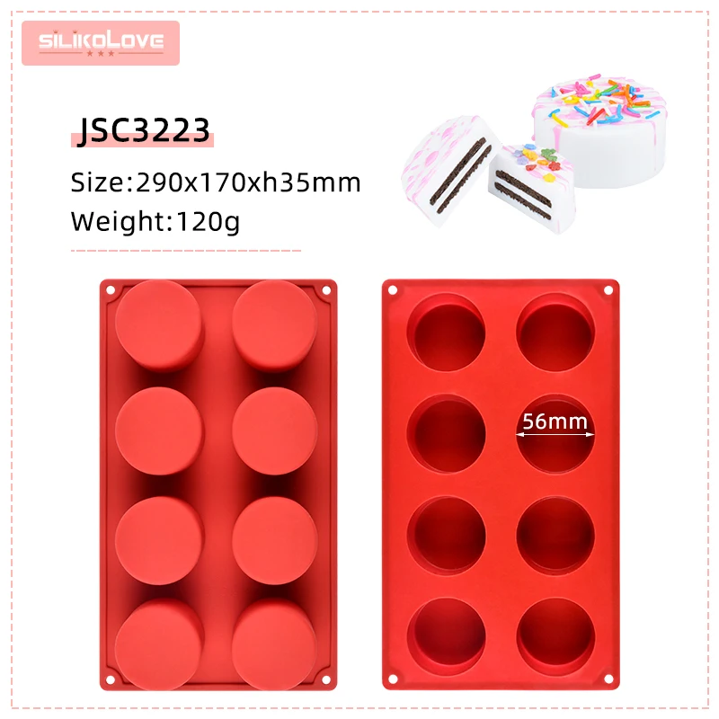 Tall Cylinder Silicone Molds for Baking Mousse Cake 3D Silicone Baking Molds for Brownie French Dessert Mold Pastry Ice Cream