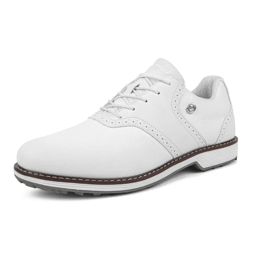 

Golf sneakers men's four season fashionable comfortable sports shoes low top anti slip fixed nail casual lace up motion shoes