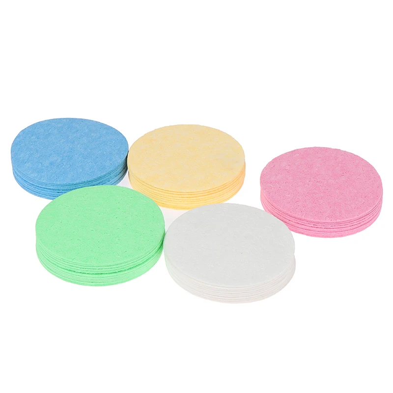 10Pcs Sponge Cleaning Compression Soft Facial Wash Puff Cleanser Comfortable Sponge Puff Spa Exfoliating Face Care Tool Makeup