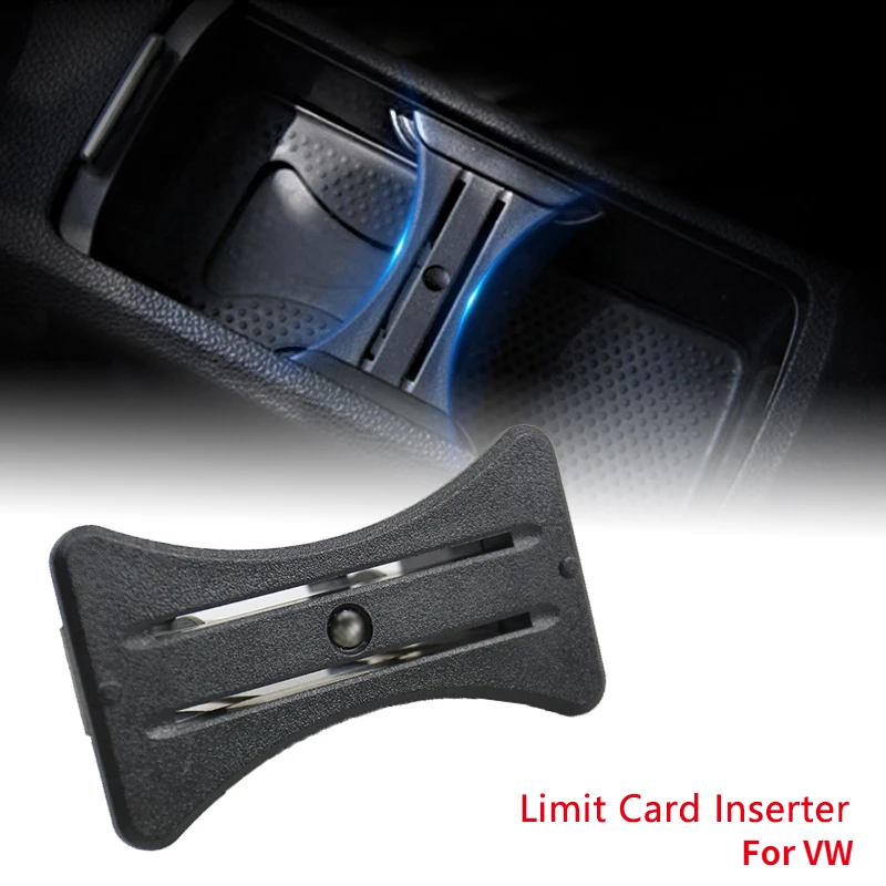JDM Interior Accessories Water Cup Limit Card Inserter Coin Slot For Volkswagen Golf 6 GTI R20 2008-2012 Armrest Box Storage Box