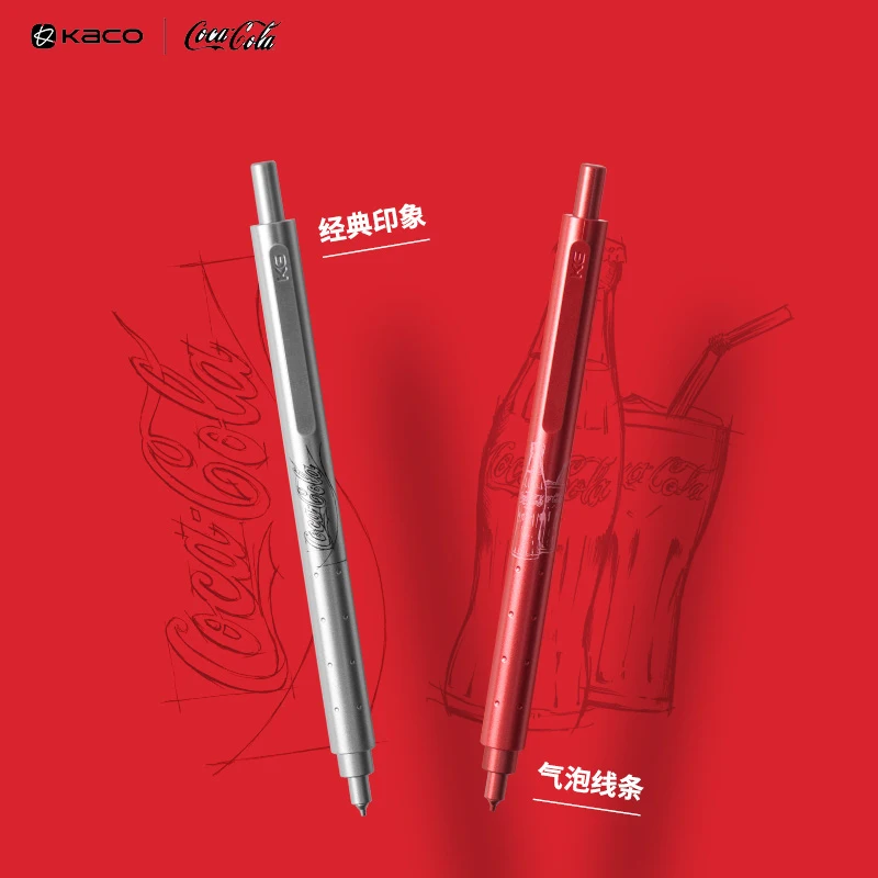 

Механический карандаш KACO x Coca-Cola, 0,5 мм, профессиональный для письма, рисования, школьные принадлежности, эстетика Papelería
