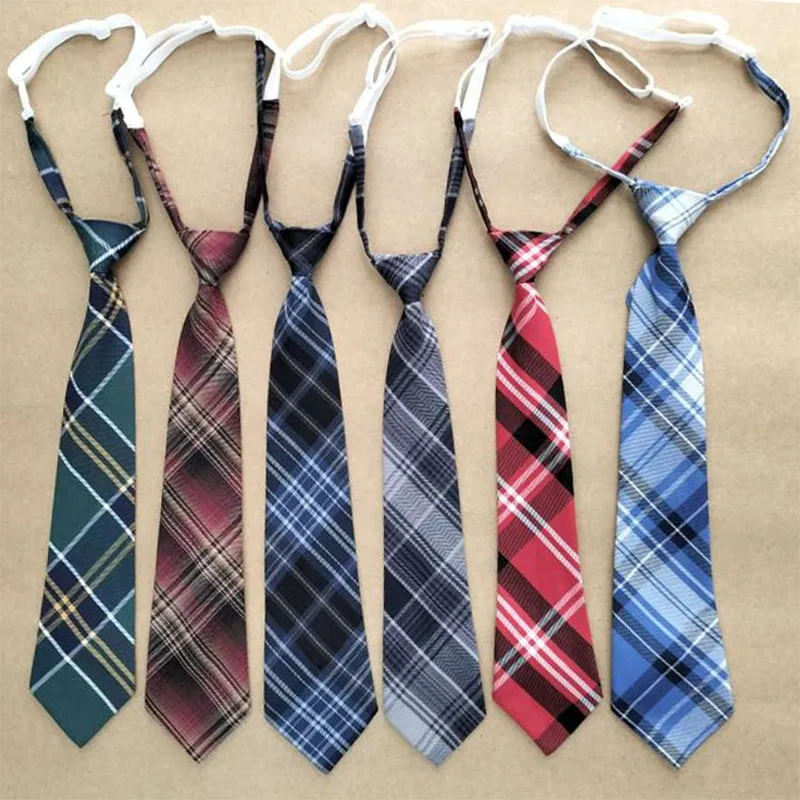 Fashion Plaid Neck Ties For Men Women Casual Necktie Suits Boys Girls Ties Slim Men Gravatas Simple Adjustable Student Tie