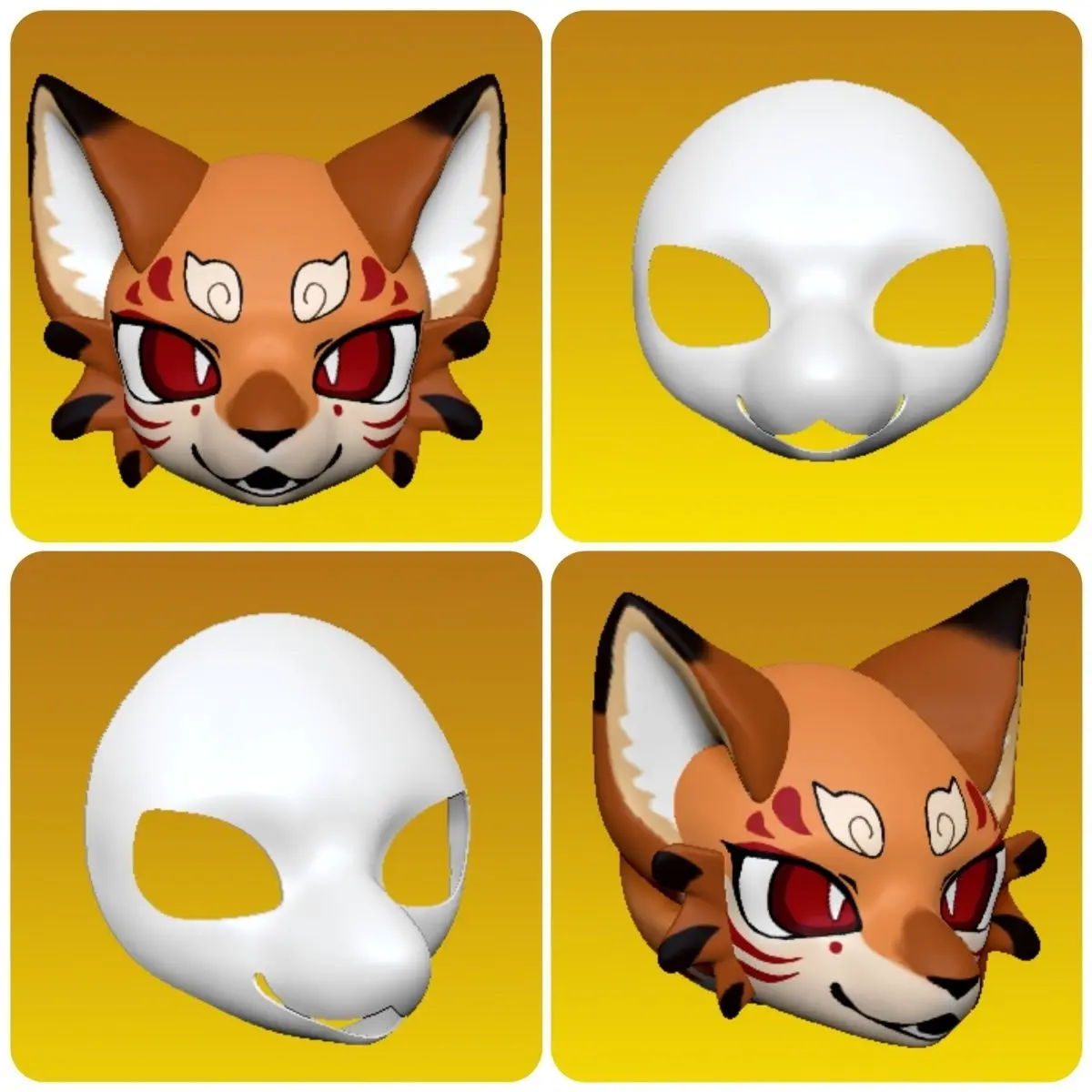 

Kemono Base Mask Canidae Fursuit Kig Beast Suit 3D Printed Skull Costume DIY Accessories Cosplay Mask