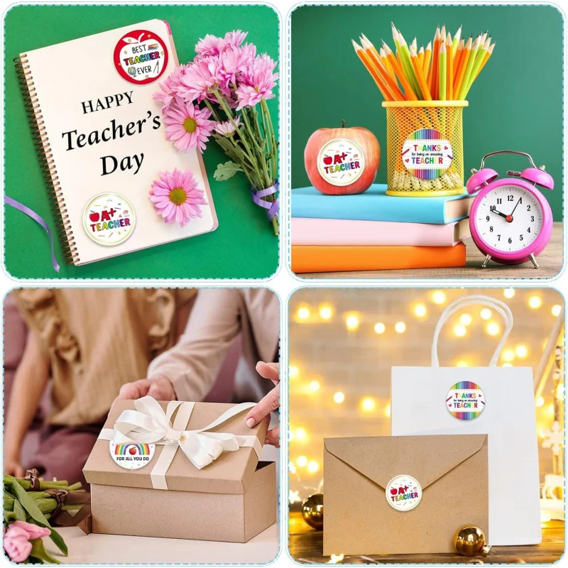 48PCS 감사합니다 교사 라벨 스티커 데이 감사 선물 태그 Best Ever Lab