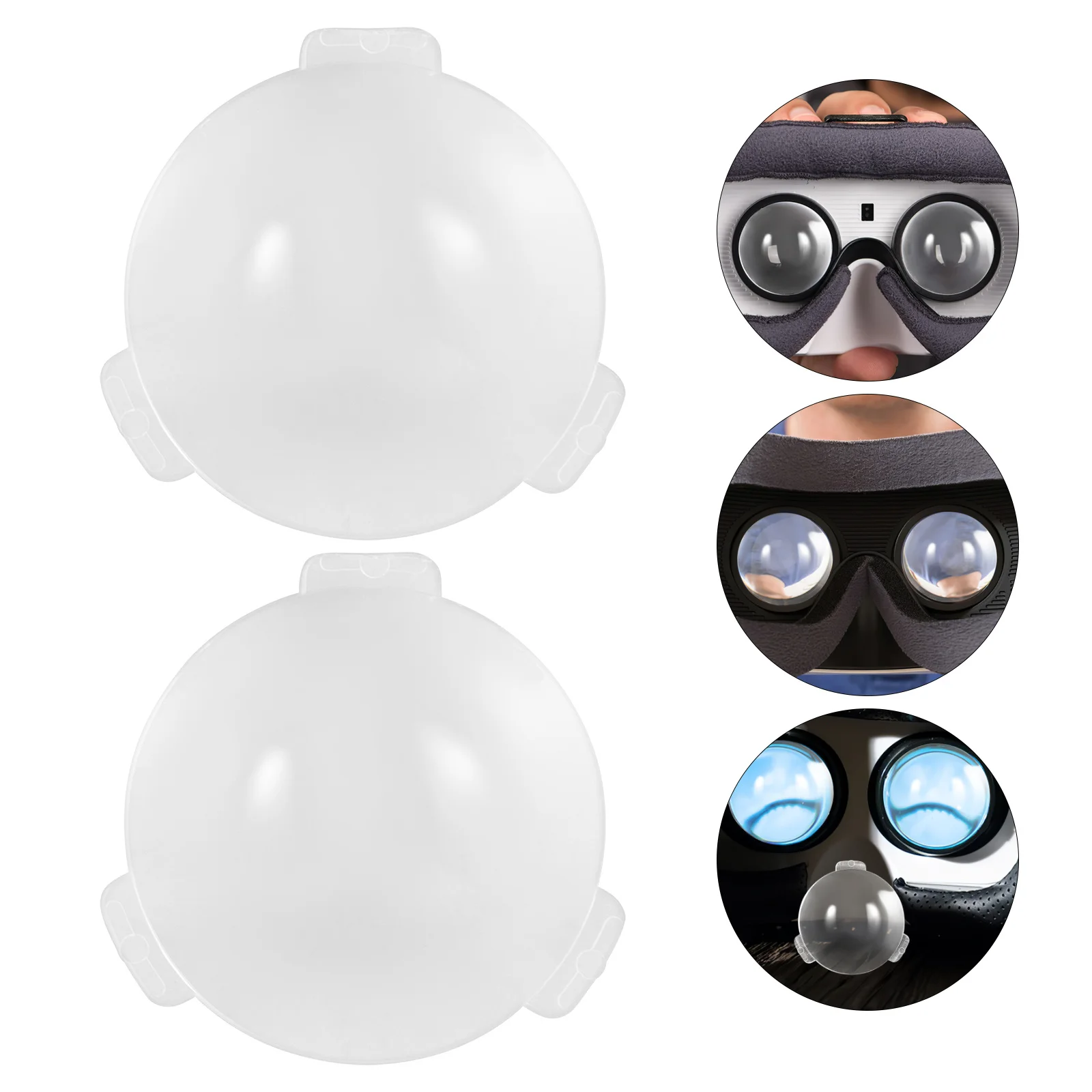 

10Pcs Vr Lenses High Performance Clear Biconvex Replacement Lens for 3D Glasses Wide View Lightweight Design Stable