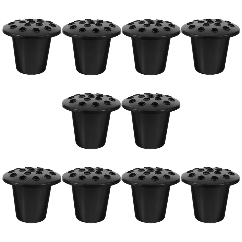 

10pcs Cemetery Memorial Vase Grave Flower Holder 16-Hole Plastic Urn Planter Outdoor Graveyard Decoration For Fresh Artificial