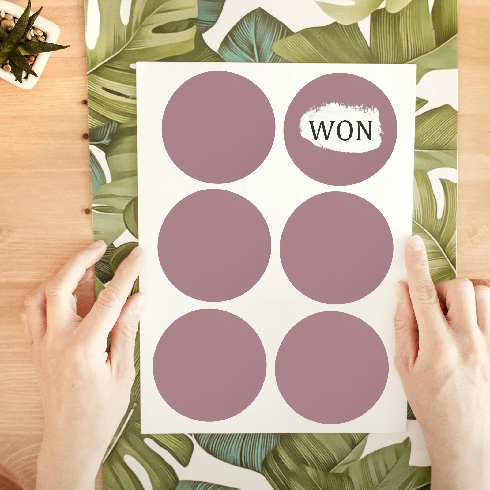 

1pcs 300 Round Off Stickers Self Adhesive Pvc Labels Scratch Off Decals Easy Peel Cards Prize Tickets File Folder Tags