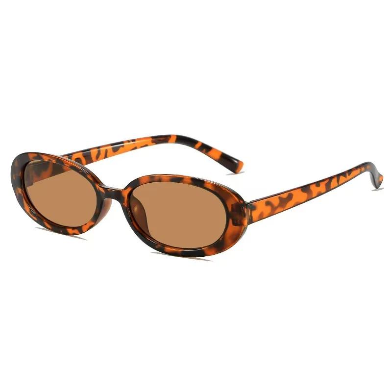 New Oval Vintage Sunglasses Women Fashion Sun Glasses Female Leopard Frame Retro Mirror Oculos De Sol - view 6