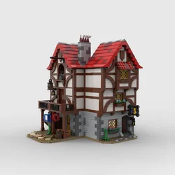 Medieval Alley's Inn MOC Creative Medieval Architecture Castle Model Building Blocks Architecture Assembly Model Toys Gift