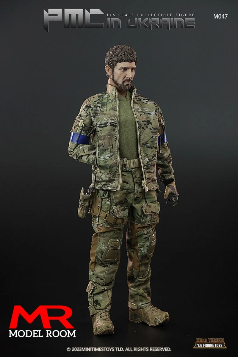 mini times toys M047 1/6 PMC in Ukraine Soldier Action Figure 12'' Modern Military Mercenaries Male Figurine Full Set Toy Model