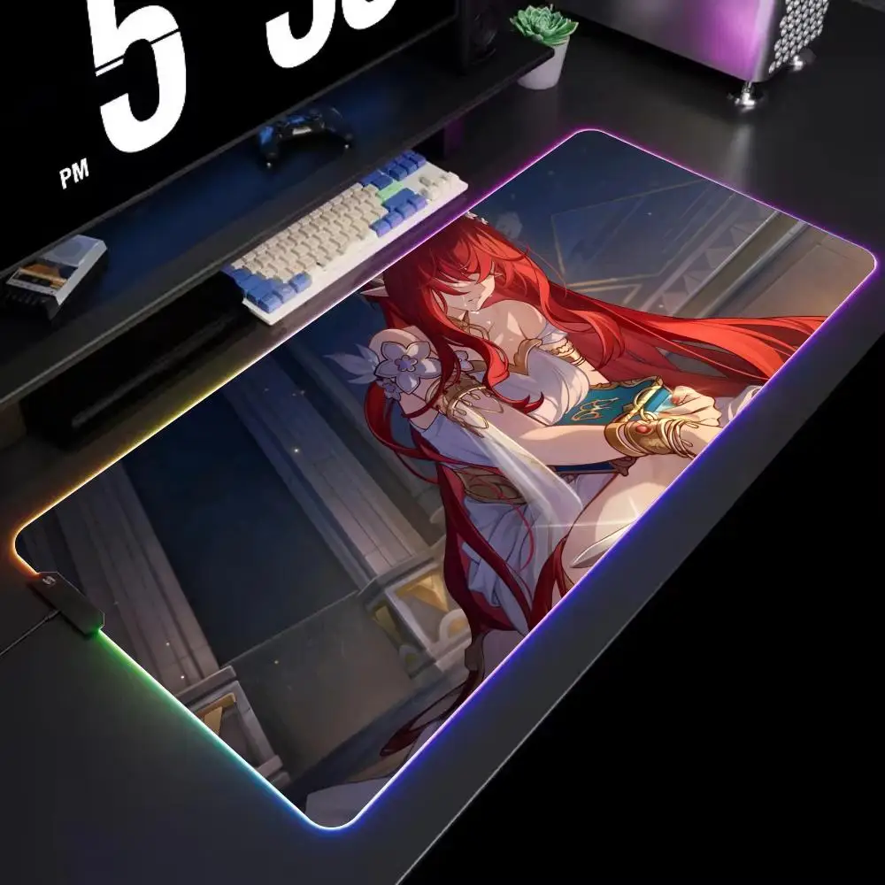 

Коврик для мыши Tribios HSR RGB с подсветкой, игровой коврик для стола, аксессуары для геймеров, большой коврик для мыши