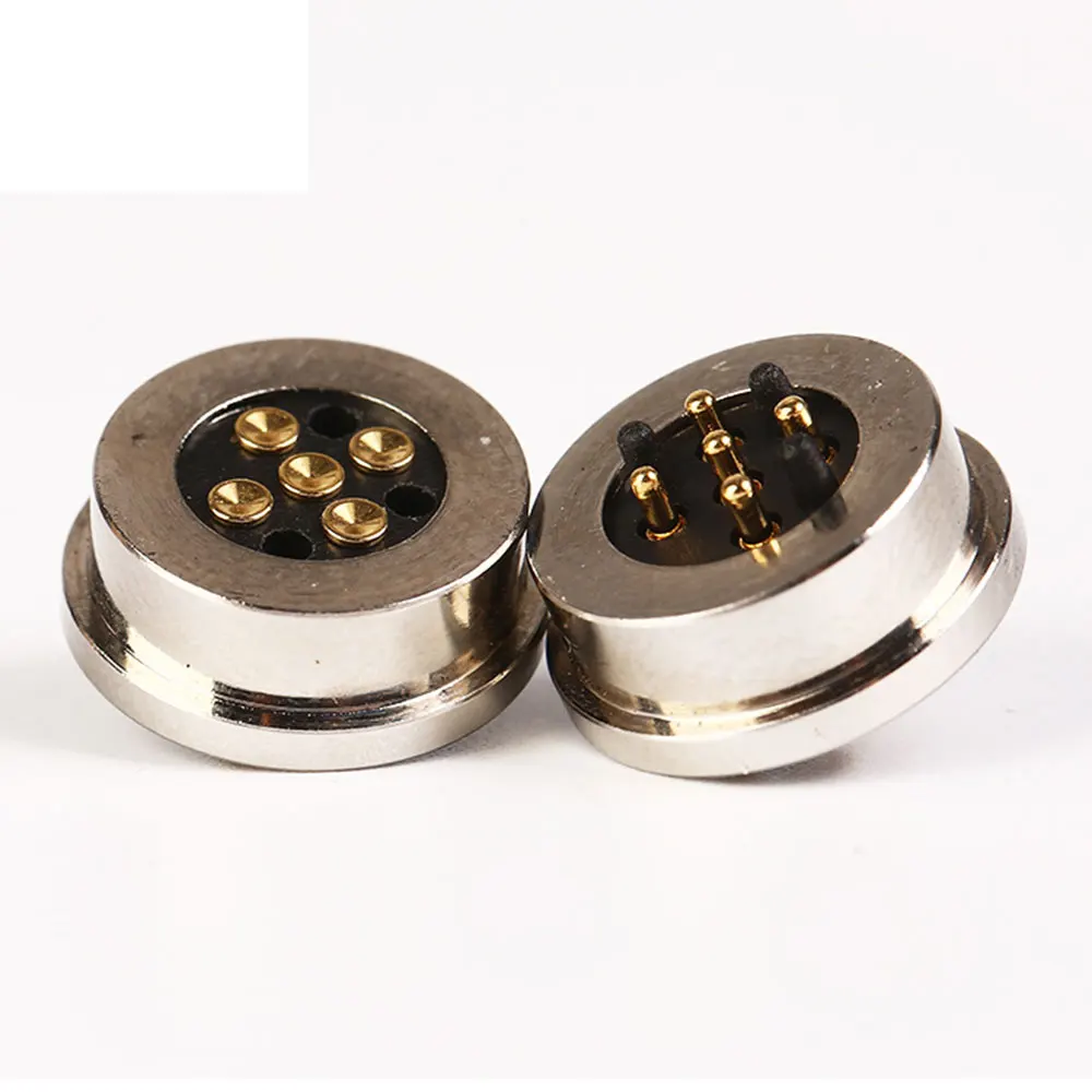 1 Paar runde 10A Hochstrom-Magnet-Saugfeder-Pogo-Pin-Steckverbinder, männlich und weiblich, DC-Stromlade-Magnetstecker – Detail 16