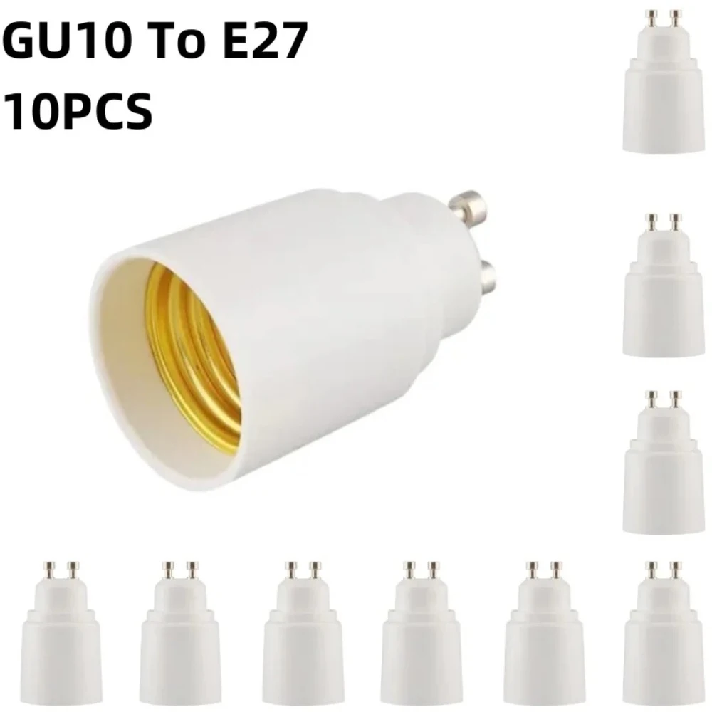 JOYINLED 10PCS GU10 To E27 LED Light Bulb Adapter Holder Converter Socket Light Bulb Lamp Holder Adapter Plug Heat-resistant
