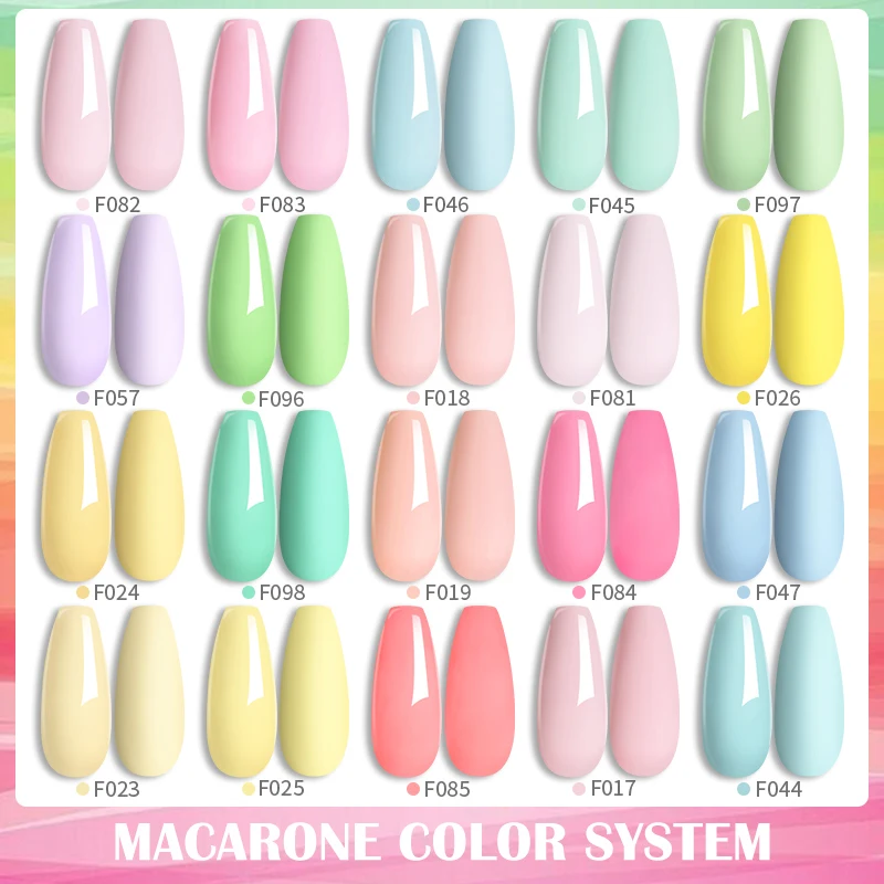 LILYCUTE 7ML Spring Colors Nail Gel Polish Macaron Color Series Semi Permanent UV LED Gel Design Manicure Nail Art Varnish