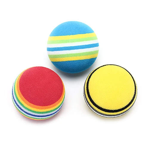 10pcs/bag Rainbow Color Golf Training Foam Balls Golf Swing Indoor Training Aids Practice Sponge Foam Balls