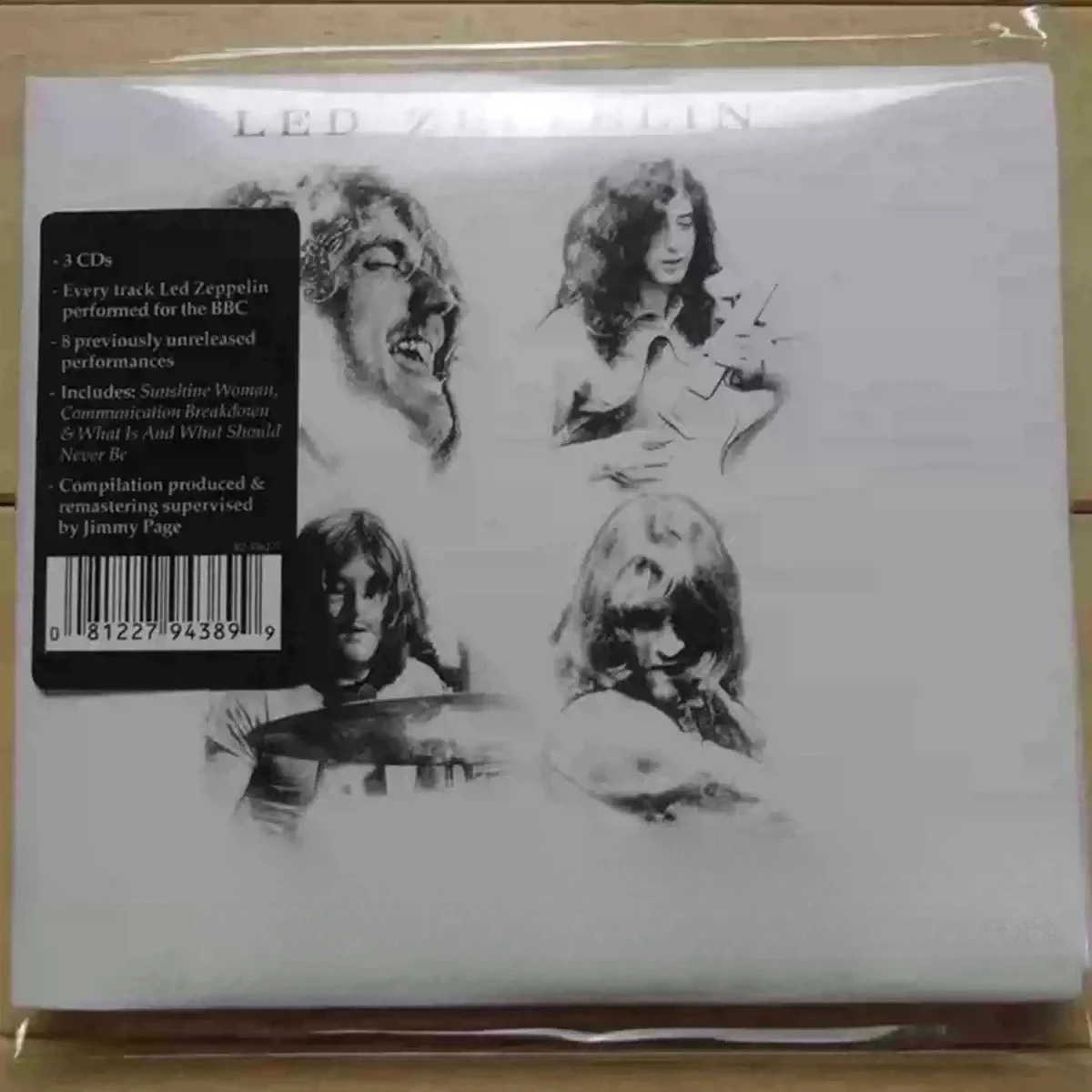 3 Discs Classic Hard Rock Live Compilation Album, Black White Band Portrait Cover, Remastered Lossless Audio Music Disc
