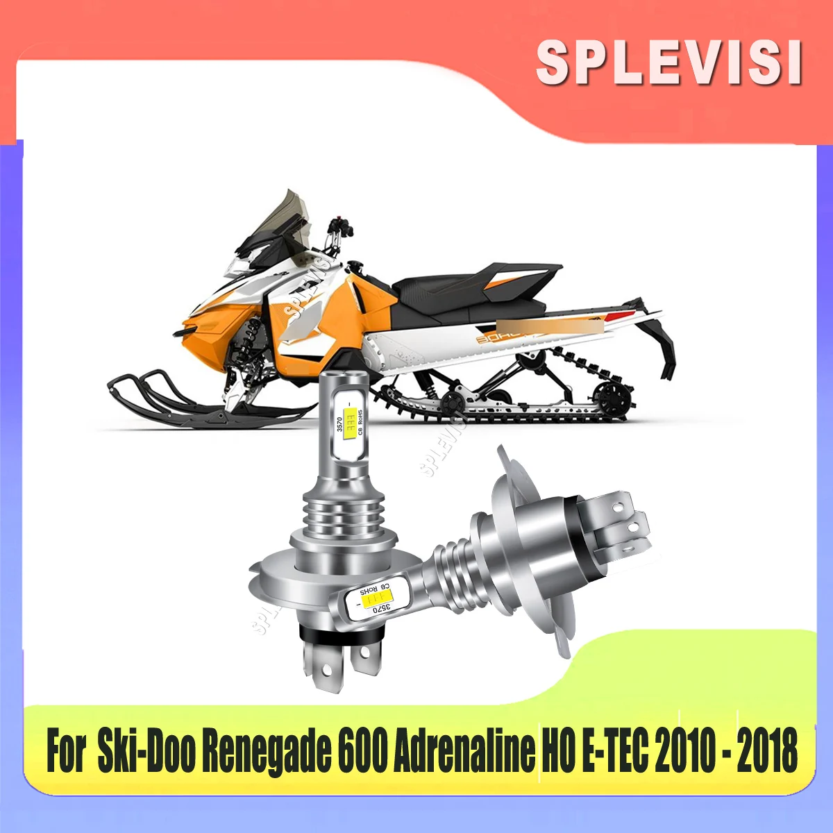 

Motocycle High/Low Beam High Power LED Headlight Bulbs For 2010 -2016 2017 2018 For Ski-Doo Renegade 600 Adrenaline HO E-TEC