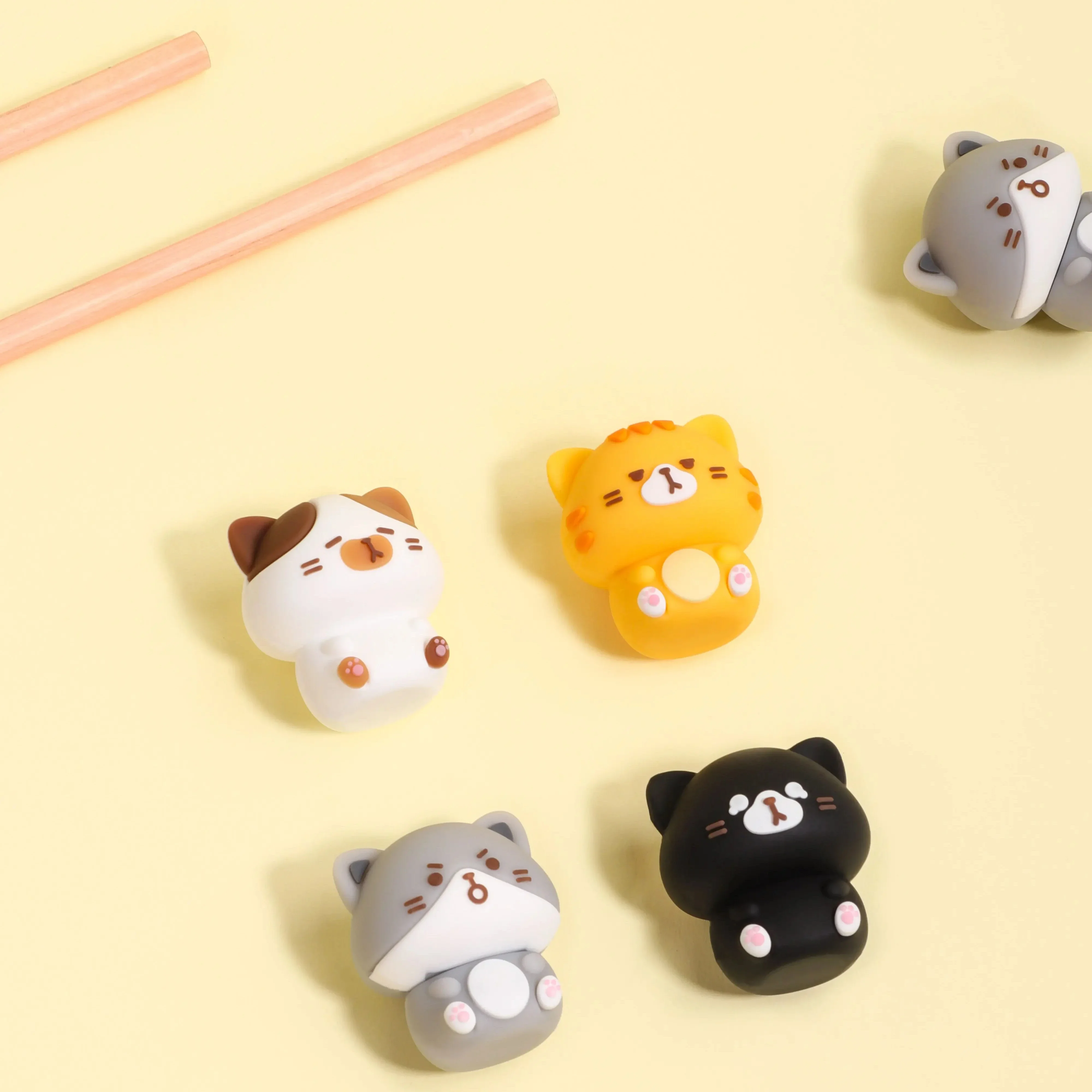 Cute Cat Kitty Eraser Set For Students Kawaii Cat Design Eraser For Kids Gift 3D Pencil Eraser